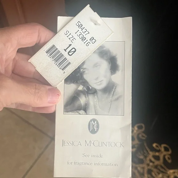 Vintage Jessica McClintock Black Gold Dress - Picture 4 of 7